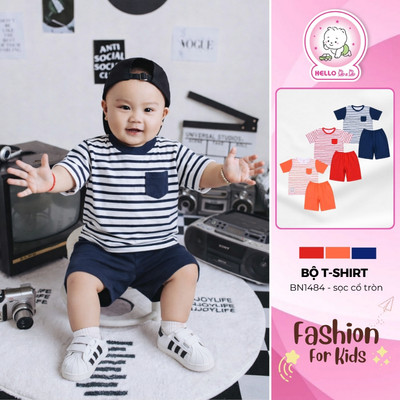 Bộ Tshirt cổ tròn sọc BN1484