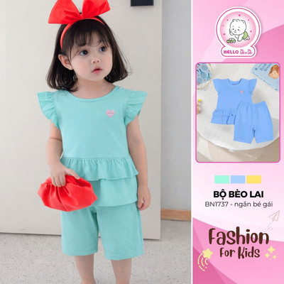 Bộ ngắn bé gái bèo lai BN1737
