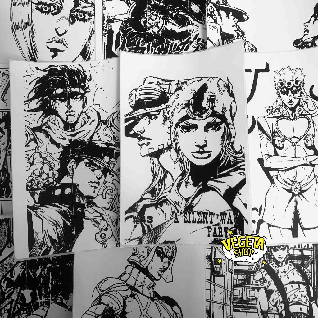 Tranh Jojo Manga Anime truyện tranh có sẵn keo Decal dán tường JoJo's Bizarre Adventure Giorno Giova
