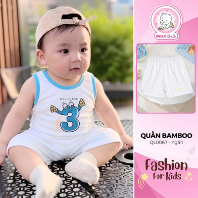 Quần ngắn trắng Bamboo QL0067