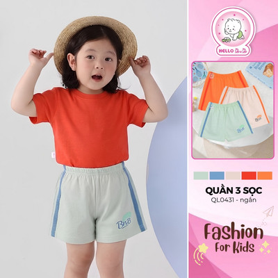 Quần 3 Sọc Ngắn QL0431 (màu và hình in ngẫu nhiên)