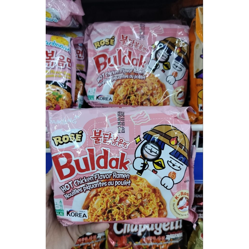 [DATE MỚI] Mì khô gà cay Samyang vị Rose (Rose Buldak Hot Chicken Flavor Ramen) 1 gói 140g (Mc1)