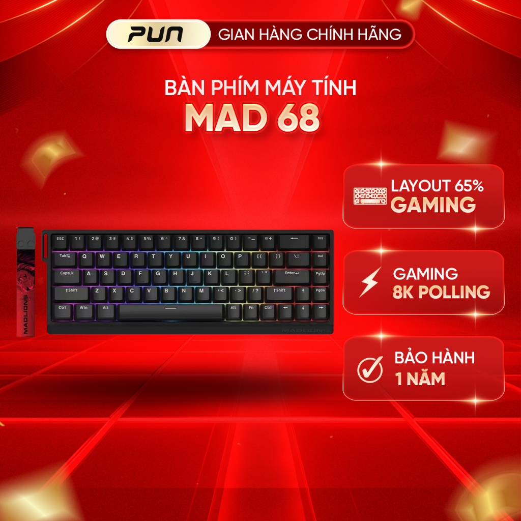 [SẴN GIAO NGAY] Bàn phím cơ gaming MAD60 | MAD68 HE | Rapid Trigger | 1000hz | 8000hz