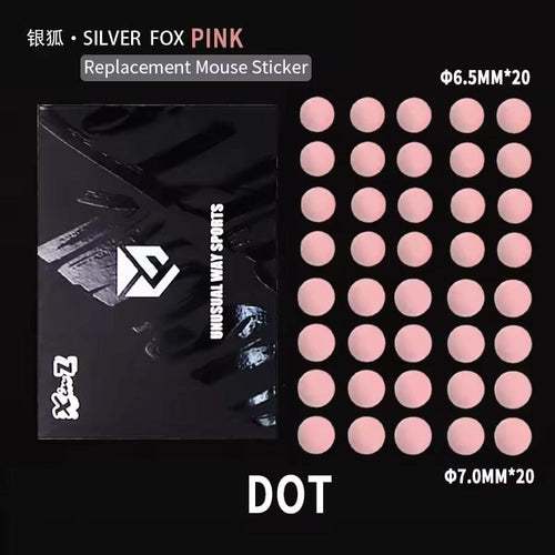 Miếng dán Feet chuột Unusual Way Pink Fox  - Loại feet Speed vừa  – Feet FTFE dot skates
