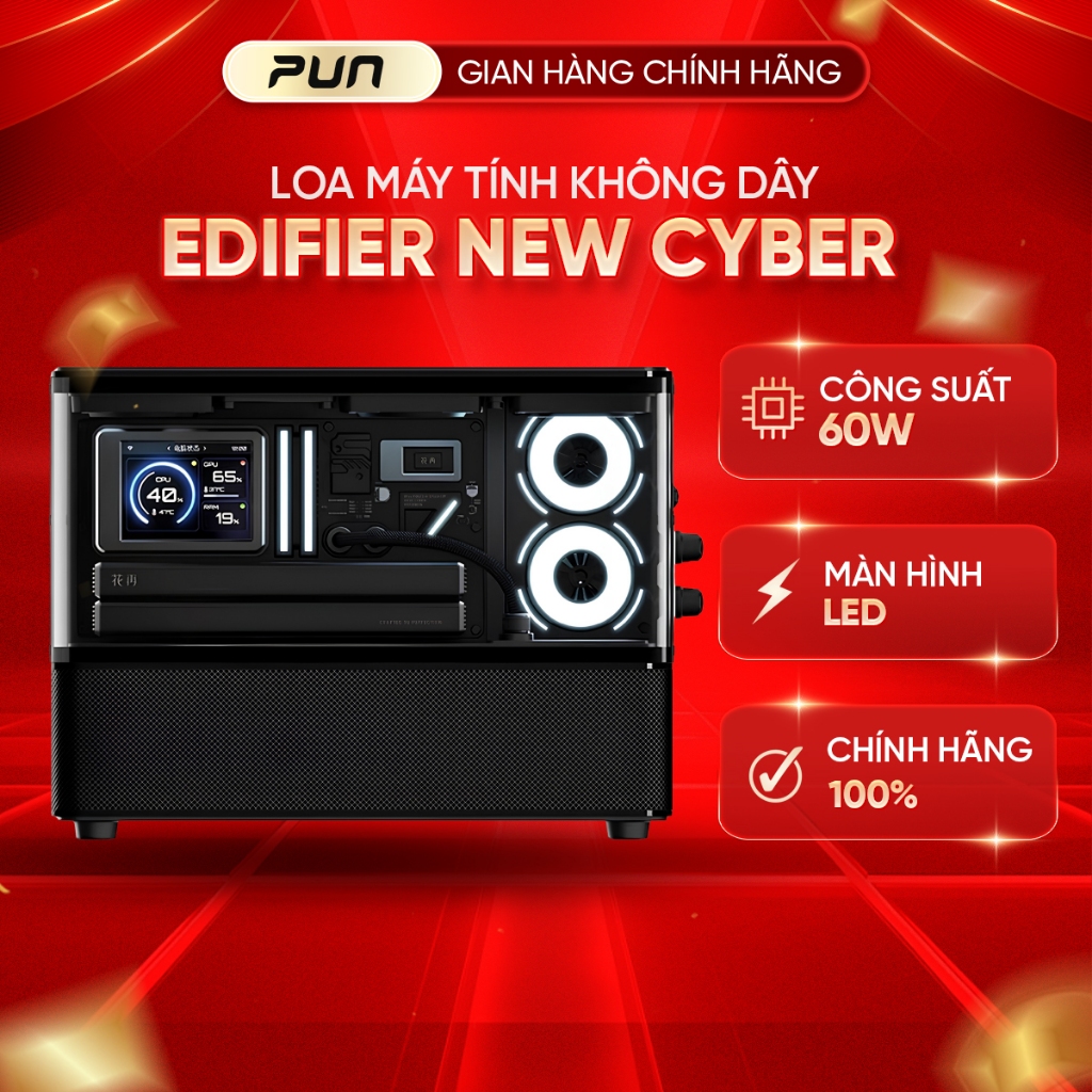 [FULL VAT] Loa Bluetooth Edifier NEW CYBER - Thiết Kế Cyberpunk, Màn Hình Hiển Thị, Âm Thanh 60W Mạnh Mẽ | BigBuy360 - bigbuy360.vn