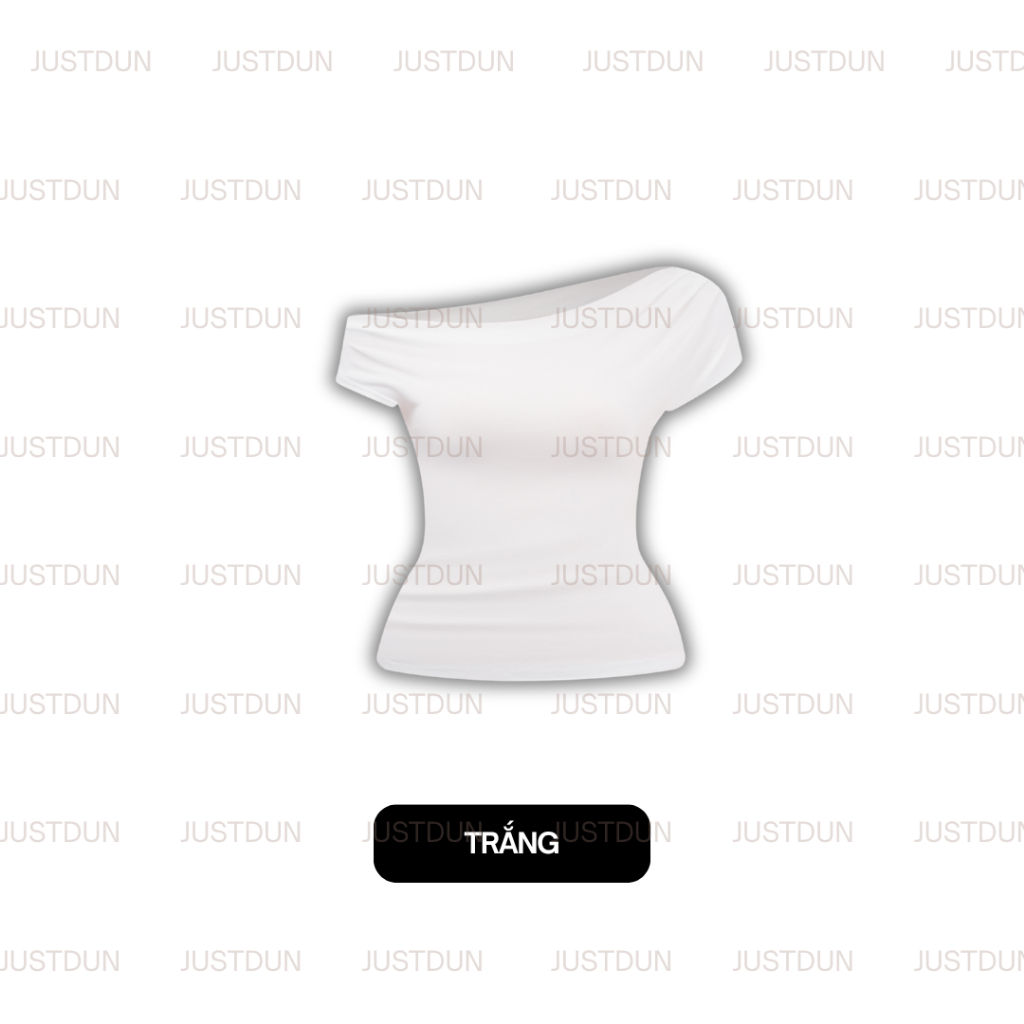 Áo Trễ Vai Nữ Thắt Eo Tôn Dáng Basic JUSTDUN Lệch Vai Tiểu Thư - G40