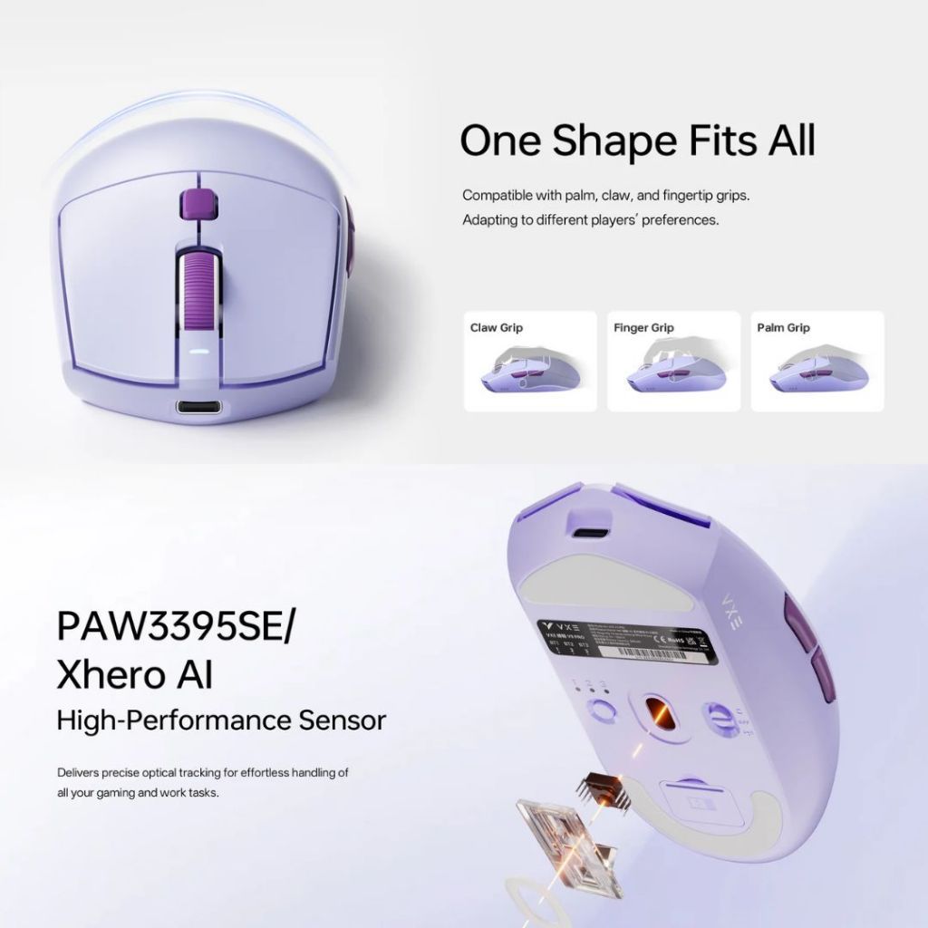 [CHÍNH HÃNG - FULL VAT ] Chuột Không Dây ATK VXE V3 3 Mode Dành Cho Chơi Game Và Văn Phòng - Bảo Hành 1 Năm | BigBuy360 - bigbuy360.vn