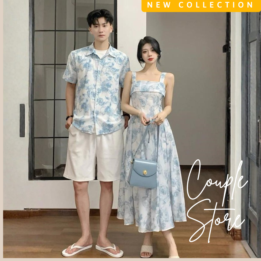 Set couple nam nữ COUPLE STORE - HÌNH THẬT- đồ đôi nam nữ set couple, đồ biển đôi, áo đôi nam nữ