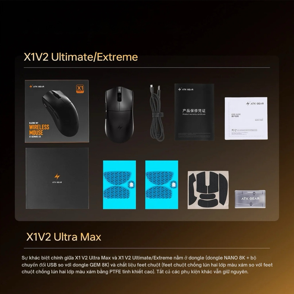 [FULL VAT - HOẢ TỐC] Chuột Gaming ATK X1 V2 Ultimate | X1 V2 Ultra Max | ATK X1SE | X1S | X1 | BigBuy360 - bigbuy360.vn