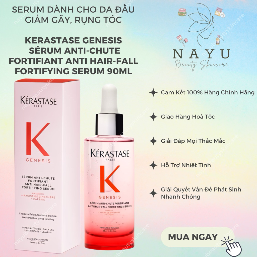[ĐỌC MÔ TẢ - BILL DUTY] SERUM DÀNH CHO DA ĐẦU GIẢM GÃY RỤNG TÓC KERASTASE GENESIS 90ML