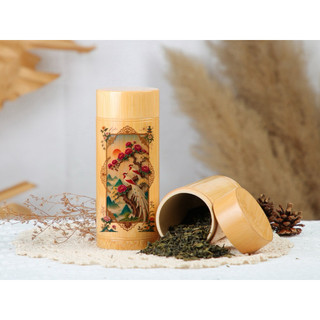 Hộp Tre Đựng Trà & Cfe Đồ Khô .In Thư Pháp