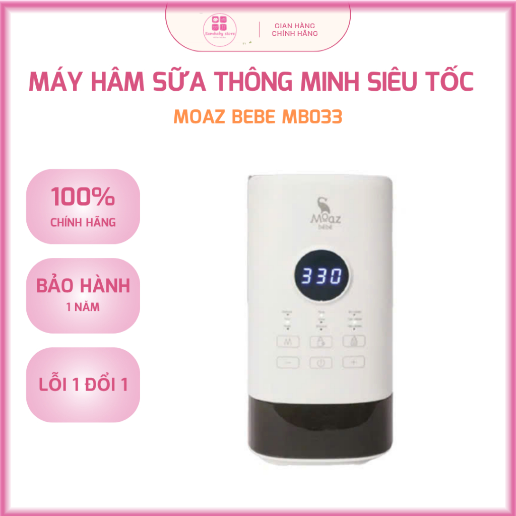 Máy Hâm Sữa Thông Minh Siêu Tốc Moaz Bebe MB033 – Hâm Nhanh, Giữ Nhiệt Ổn Định, Tiện Lợi Cho Mẹ