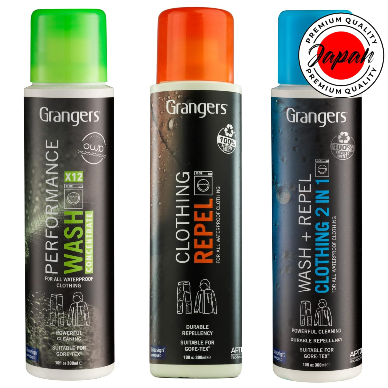 Grangers Performance Wash Concentrate (Cleaner) / Clothing Repel (Water Repellent) / Clothing 2-in-1