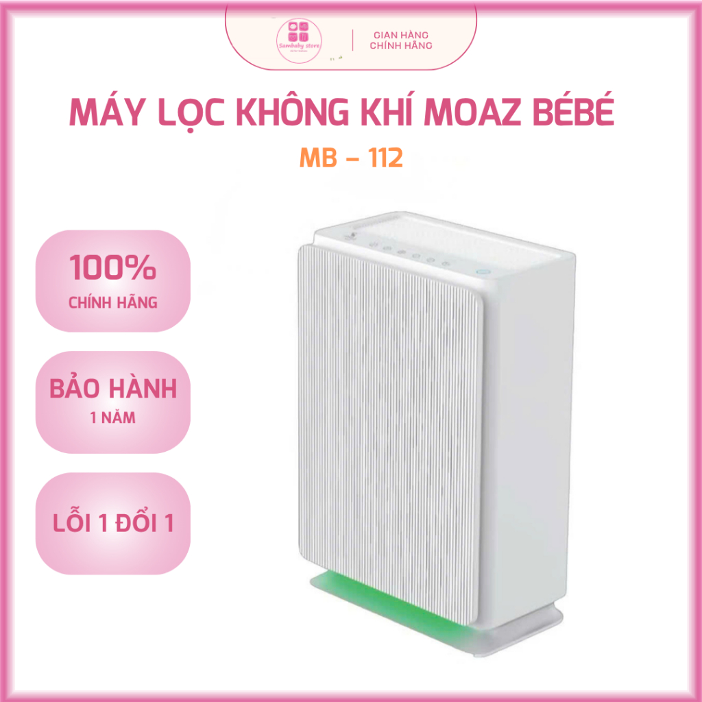 Máy Lọc Không Khí Cao Cấp Moaz Bebe MB112 – Lọc Bụi Mịn, Khử Mùi, Bảo Vệ Không Gian Sống