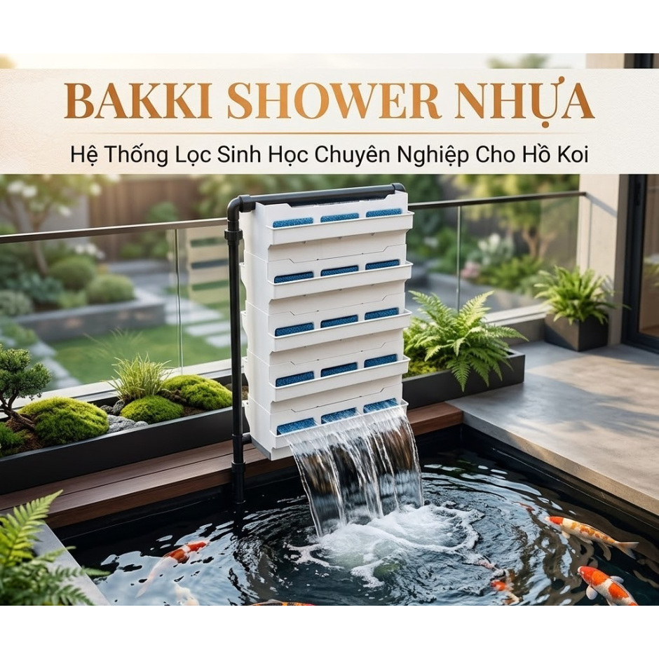 Lọc hồ cá koi Bakki Shower Nhựa (1 khay)