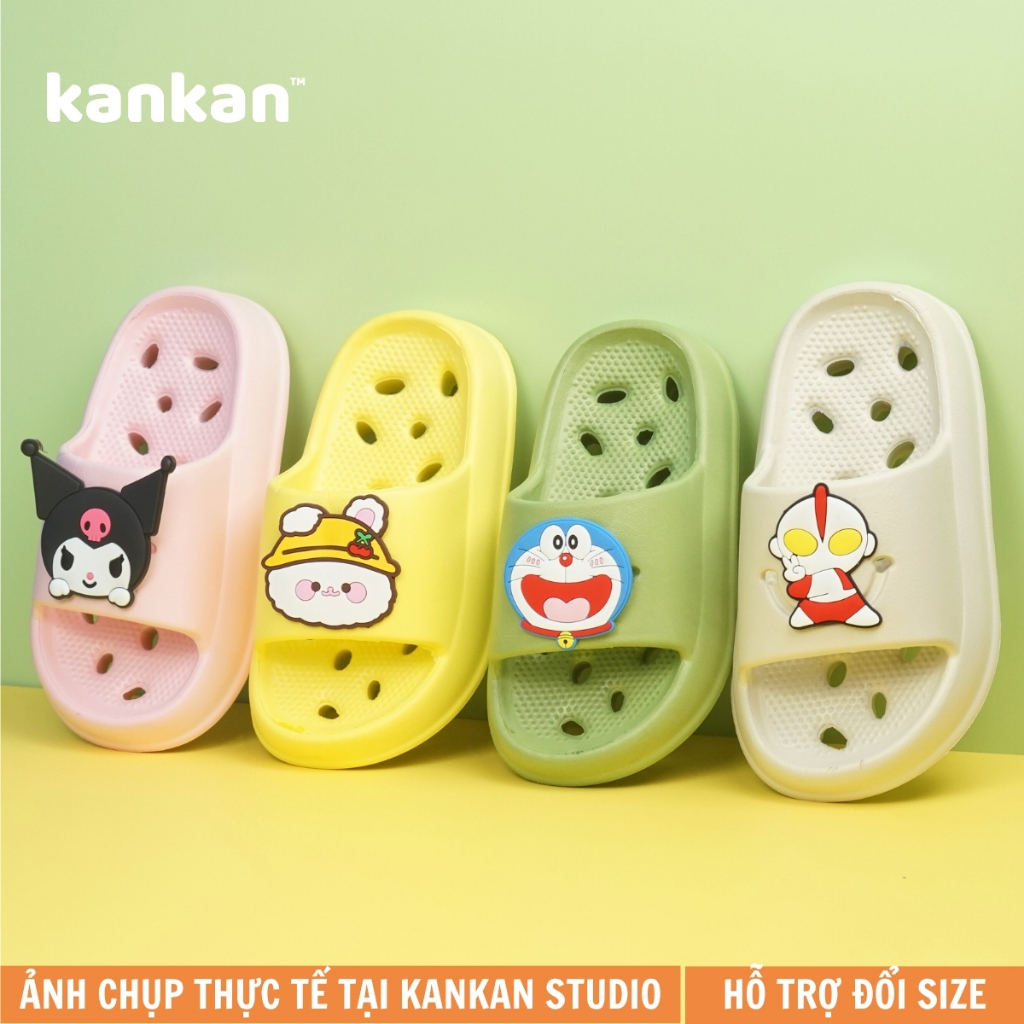 Dép đi trong nhà cho bé gái bé trai trẻ em KanKanStore Dép đi nhà tắm nhà vệ sinh có lỗ thoát nước n