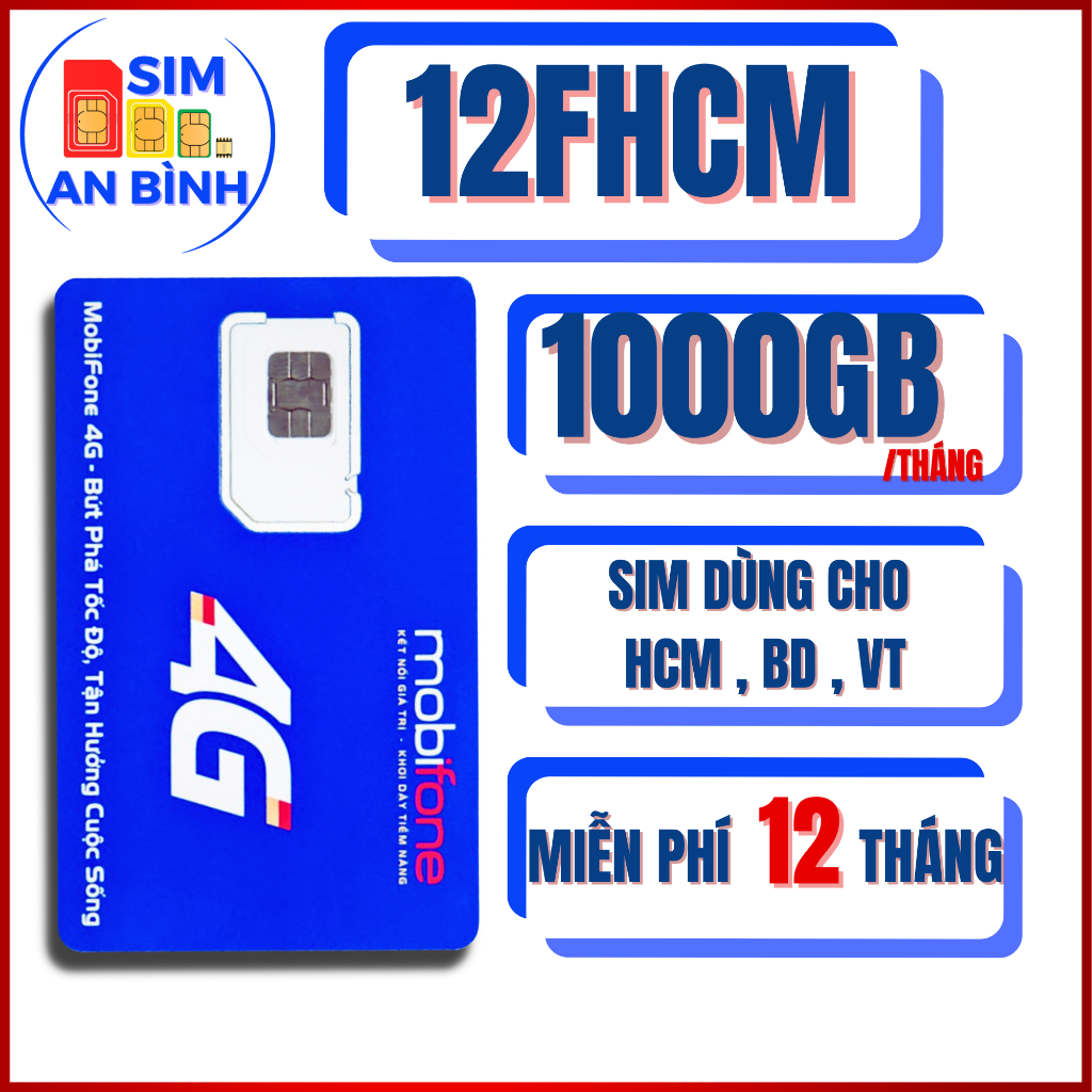 SIM DATA 12FHCM MOBIFONE – 1.000GB/THÁNG | DÙNG 12 THÁNG KHÔNG LO HẾT DATA