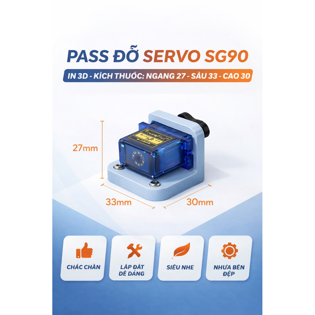 pas đỡ servo SG90- MG90s