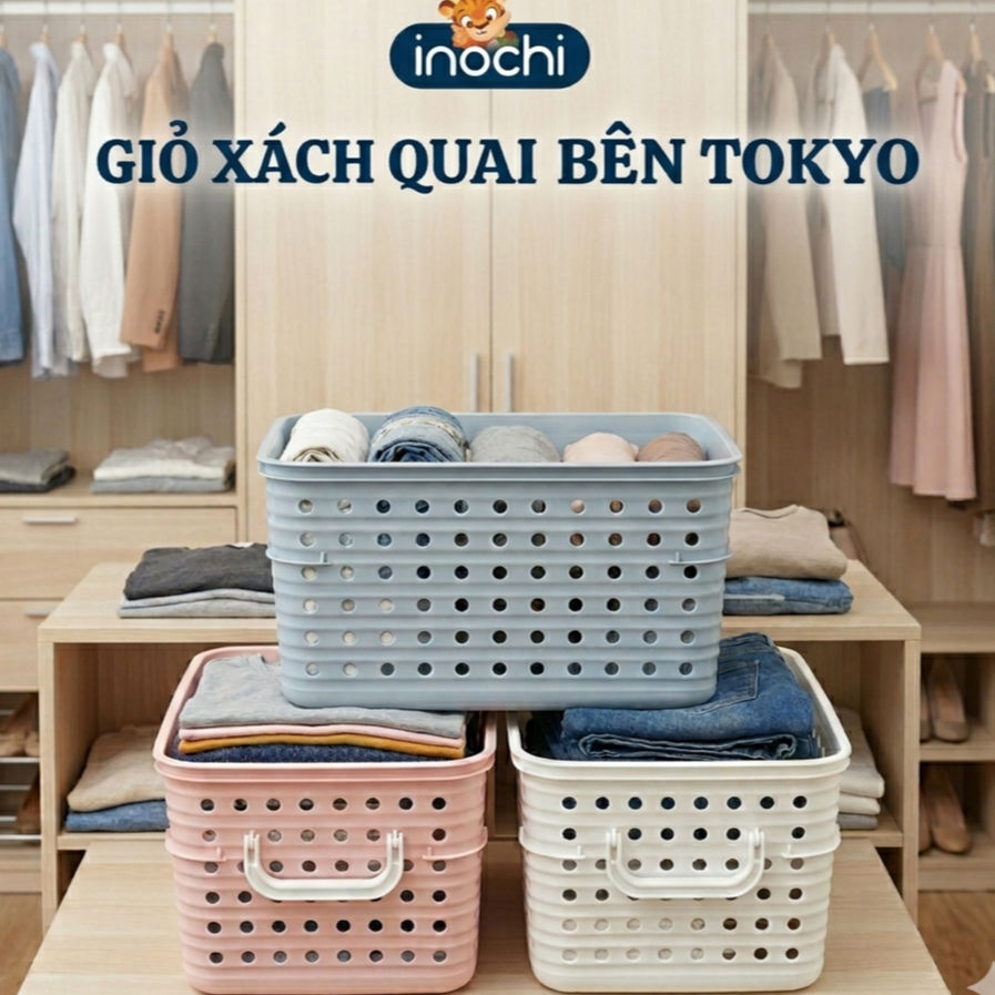 Giỏ xách quai bên Tokyo (tiêu chuẩn Nhật Bản) Cao cấp, tính năng vượt trội, kháng khuẩn, khử mùi…