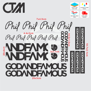 Tem GODANDFAMOUS, Phil cao cấp chống nước, chống phai màu
