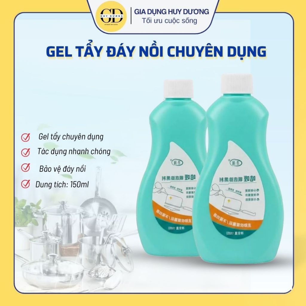 Gel Tẩy Rửa Đáy Nồi...Đa Năng 150g - Siêu Tẩy Dầu Mỡ - Nhà Bếp Làm Sạch Bong Vết Cháy Đen Cứng Đầu Không Hại Dụng Cụ