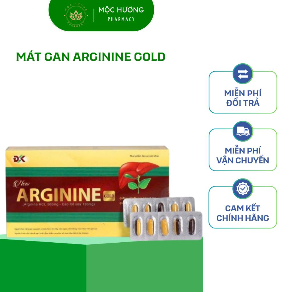 Arginine Gold Hỗ Trợ Giải Độc Gan, Bảo Vệ Gan, Tăng Cường Chức Năng gan