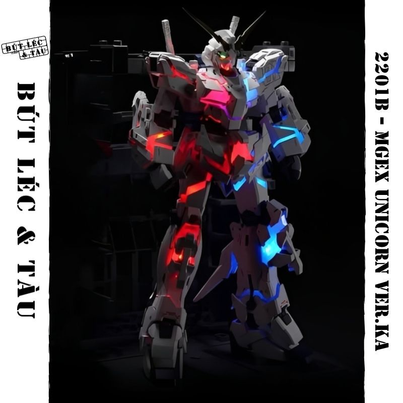 Mô Hình Lắp Ráp 2201B MGEX Unicorn Fighter Ver.Ka App Chỉnh Led Tặng Kèm Base Và Decal Nước
