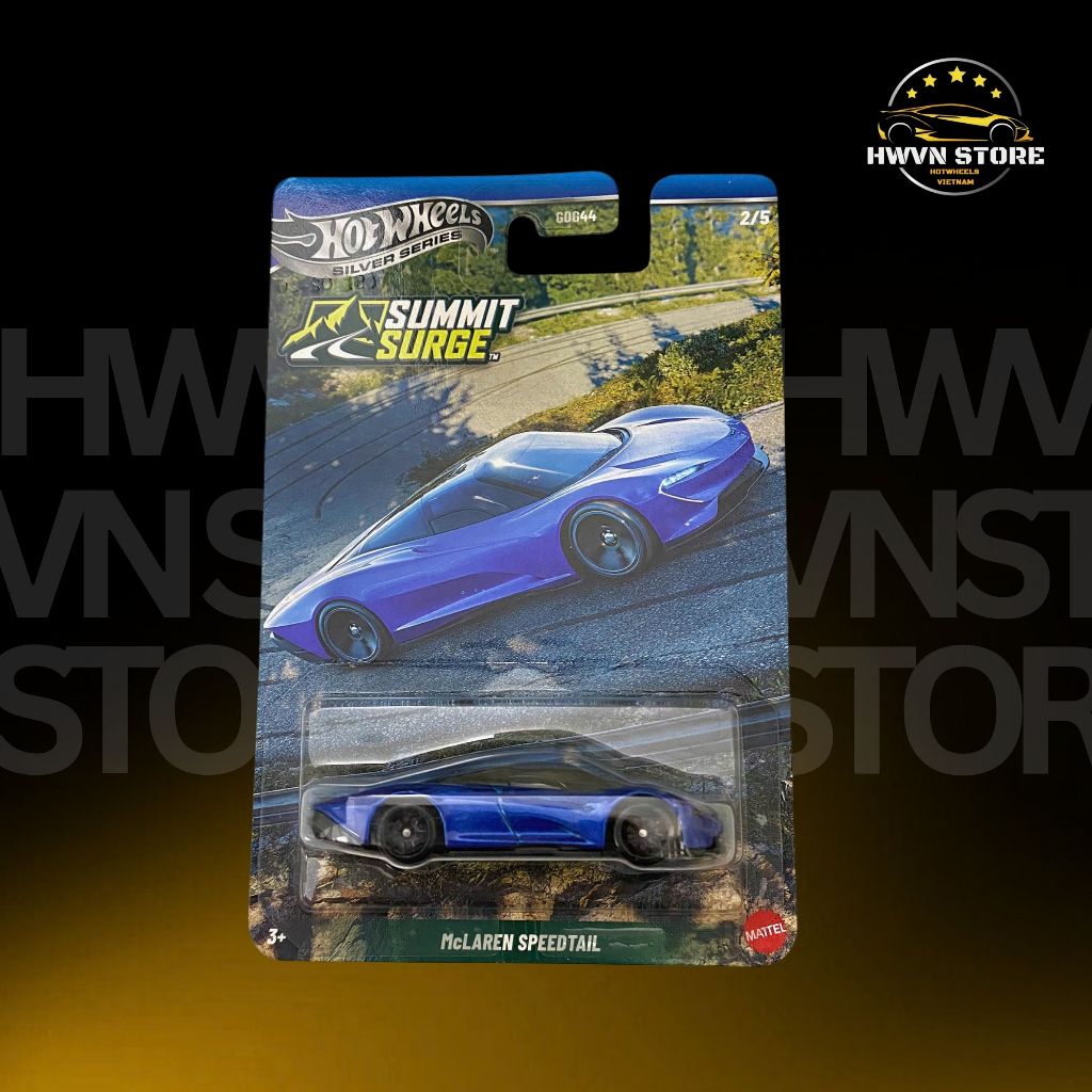 Miniverse - Xe mô hình Hotwheels Silver Series McLaren Speedtail màu xanh dương