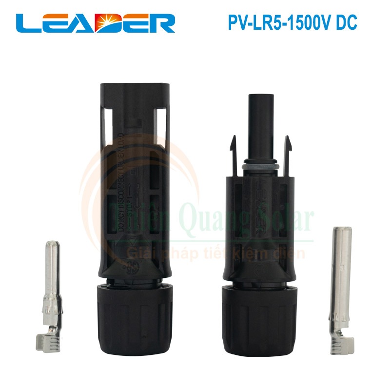 Đầu nối MC4 1500V DC, mã sản phẩm: PV-LR5-1500V, hiệu: LEADER.