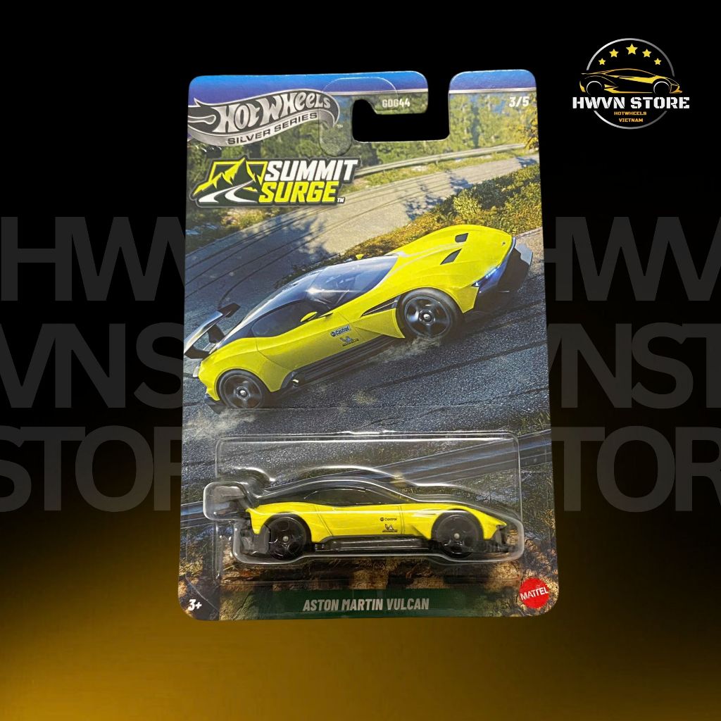 Xe mô hình Hotwheels Silver Series Aston Martin Vulcan màu vàng