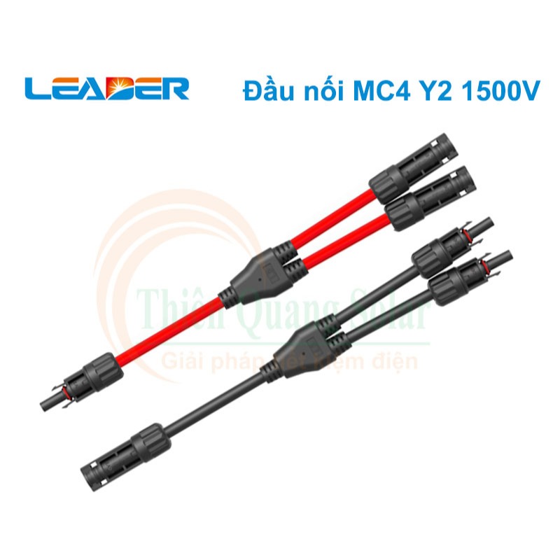 Đầu nối MC4 chữ Y vào 2 ra 1 điện áp: 1500V DC, mã sản phẩm: SY-BY21-AB, hiệu:Leader