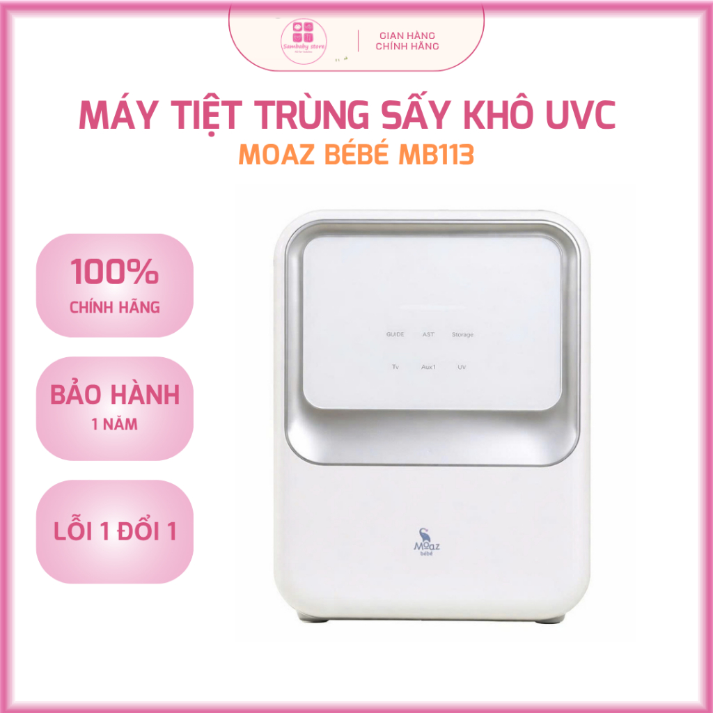 Máy Tiệt Trùng Sấy Khô UVC PLASMA ION Moaz BéBé MB113 – Khử Khuẩn Hiệu Quả, Sấy Khô Nhanh, An Toàn