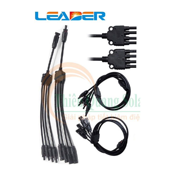 Đầu nối MC4 chữ Y vào 4 ra 1,  điện áp: 1500V DC, mã sản phẩm: SY-BY41-AB, hiệu:Leader