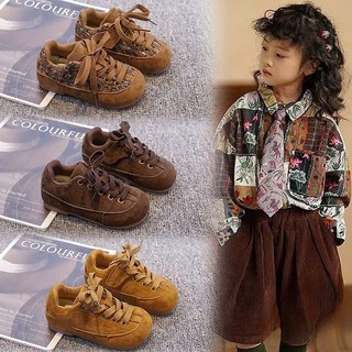 [Peinn] Giày thể thao Bé Gái Chamel StyleHàn Quốc mới thu 2025 giày thường ngày đế mềm phong cách retro Mori