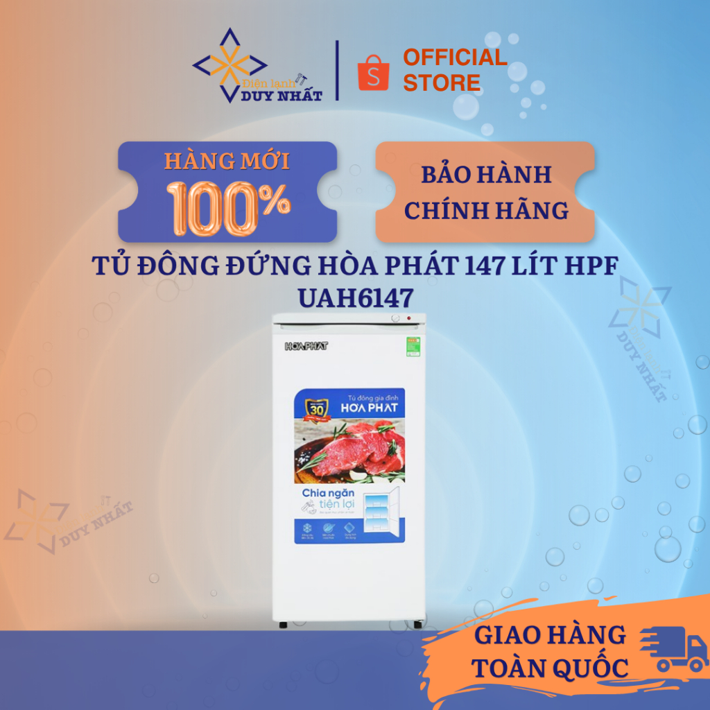Tủ đông đứng Hòa Phát 147 Lít HPF UAH6147 Chính Hãng