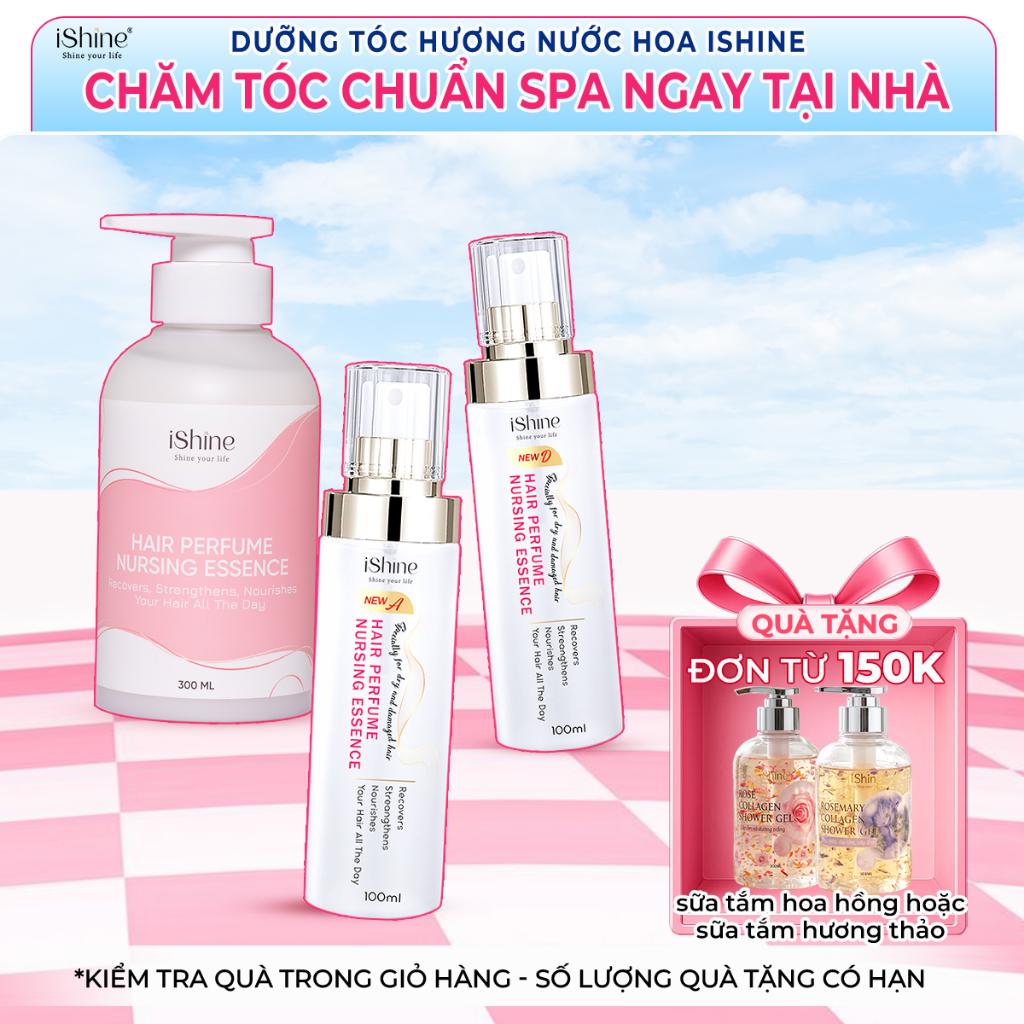 Tinh chất dưỡng tóc phục hồi tóc không cần xả lại với nước hương nước hoa iShine