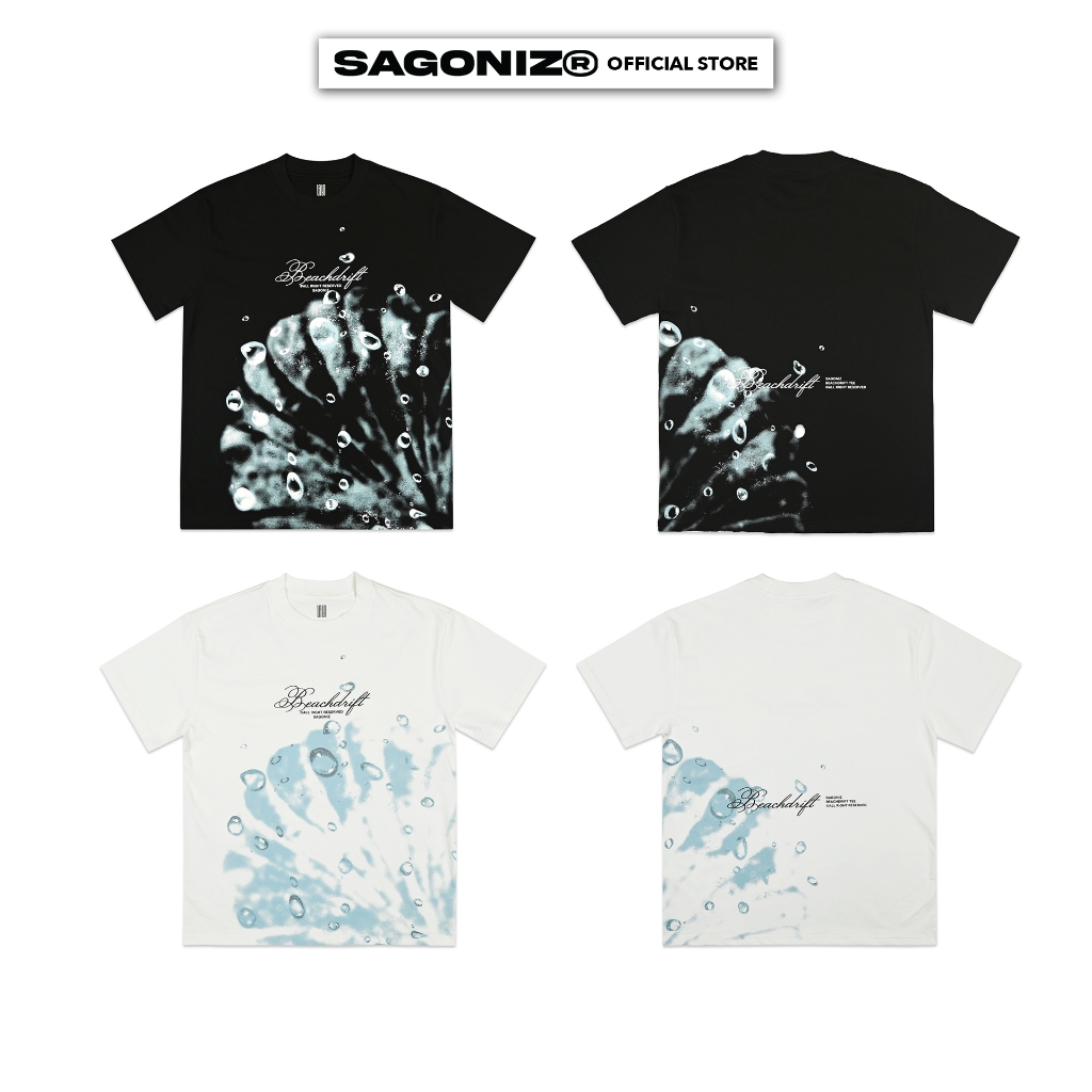 [HÈ 2026] Áo thun unisex BEACH TEE local brand SAGONIZ in hình bọt biển chất cotton 2 chiều, thoáng 