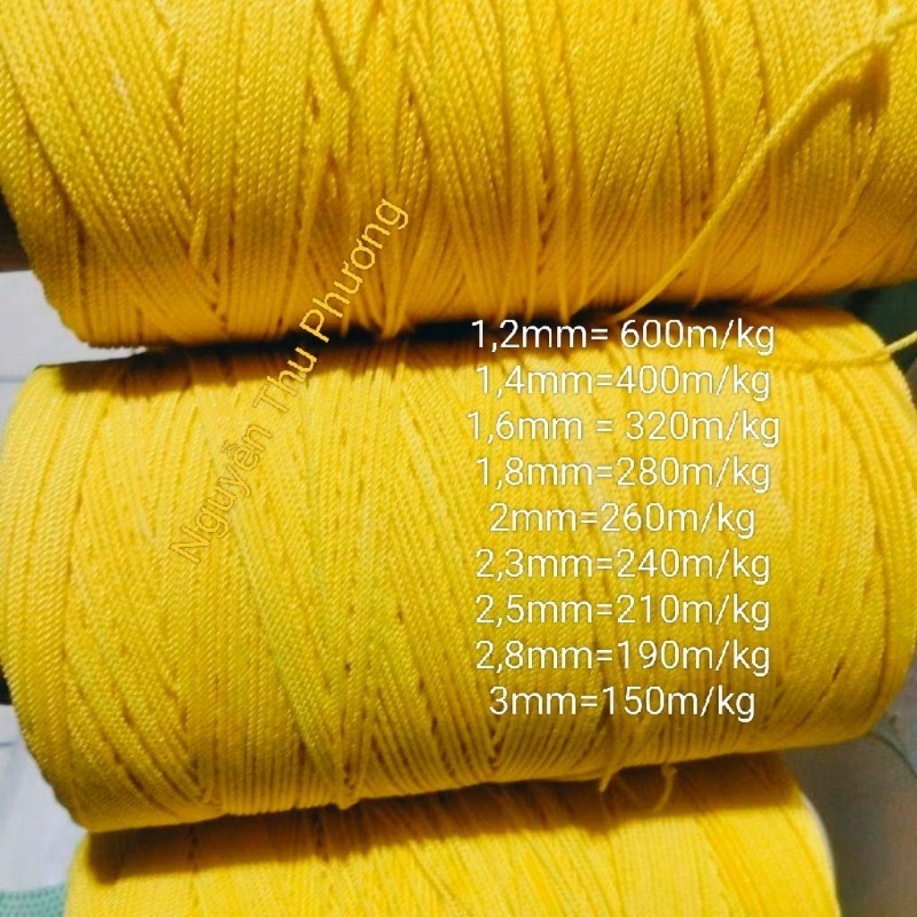 DÙ CHINA VÀNG, dây thừng, dây thả diều đủ size loại đẹp