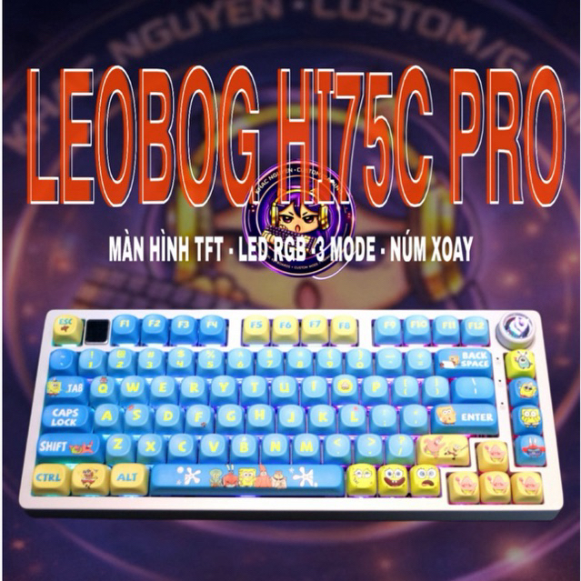 BÀN PHÍM CƠ LEOBOG HI75C PRO – NHÔM CNC, GASKET MOUNT, 3 MODE, LED RGB, HOTSWAP