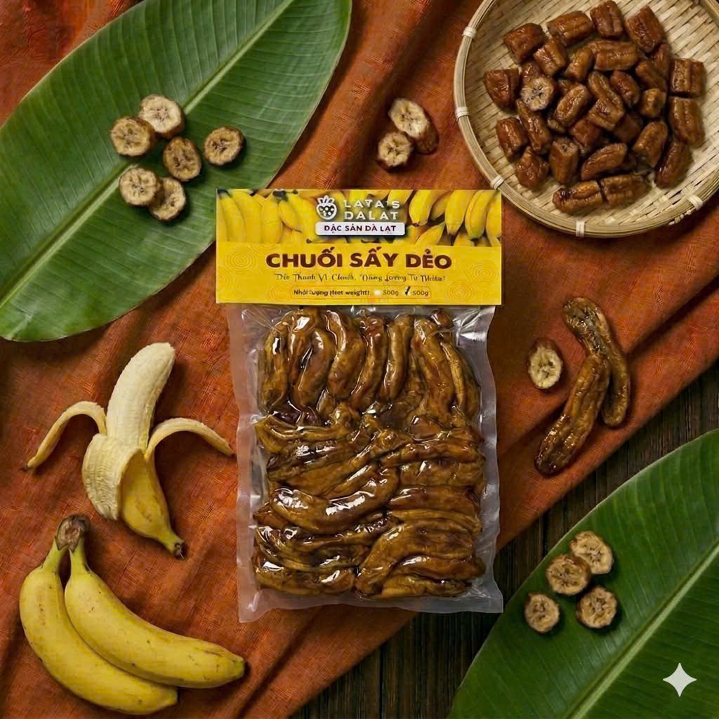 Chuối Sấy Dẻo Đà Lạt Loại Ngon