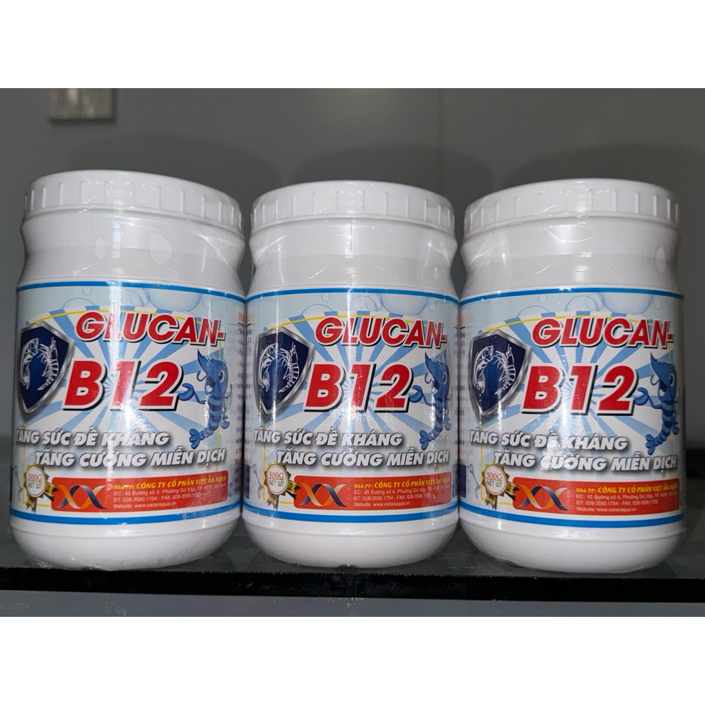 GLUCAN B12 TĂNG SỨC ĐỀ KHÁNG VÀ HỆ MIỄN DỊCH CHO TÔM CÁ