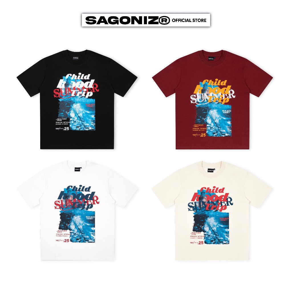 [HÈ 2026] Áo thun unisex SUMMER CHILDHOOD local brand SAGONIZ chất cotton, năng động, thoải mái