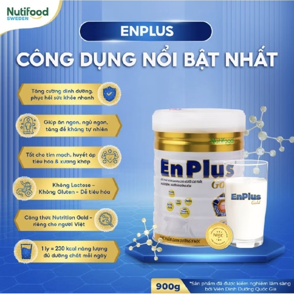 Sữa Nutifood Enplus Gold Lon 900gr