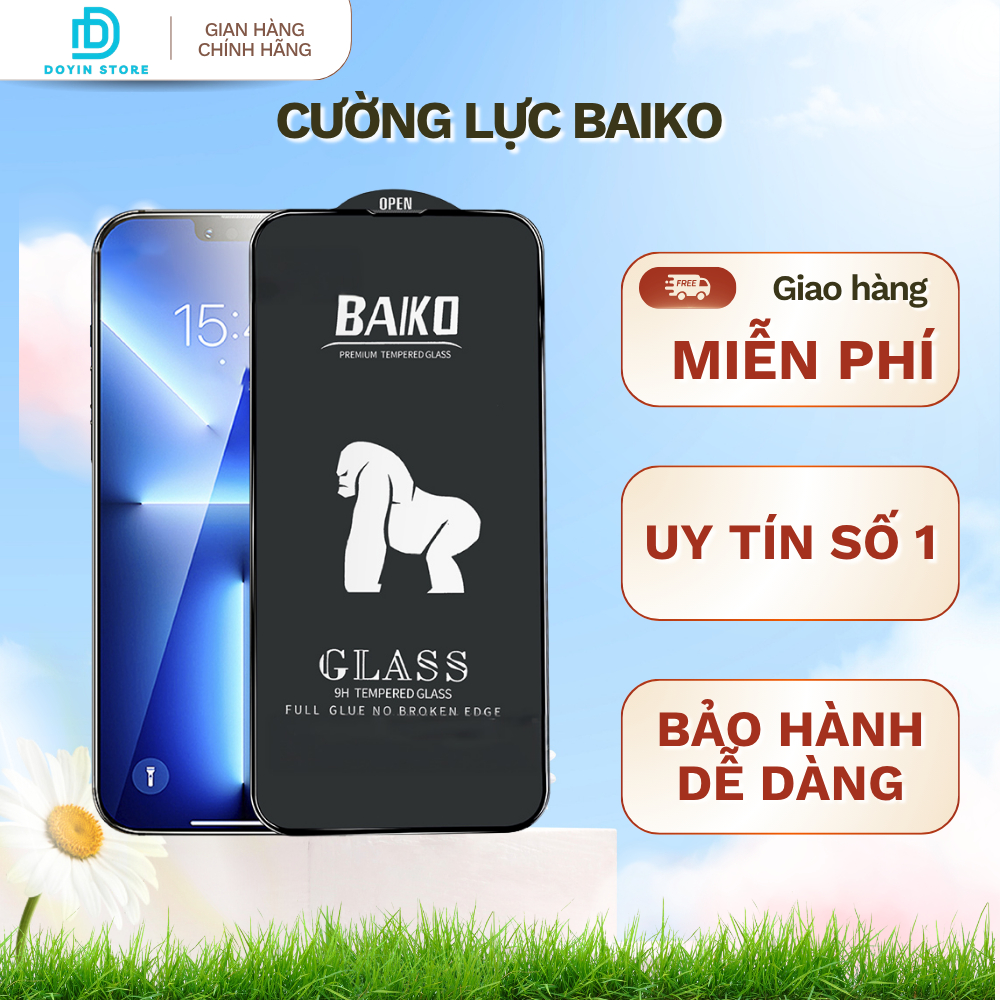 Kính Cường Lực Full Màn Baiko GLASS , Cường Lực Full Màn Baiko Dành Cho Các Máy IP
