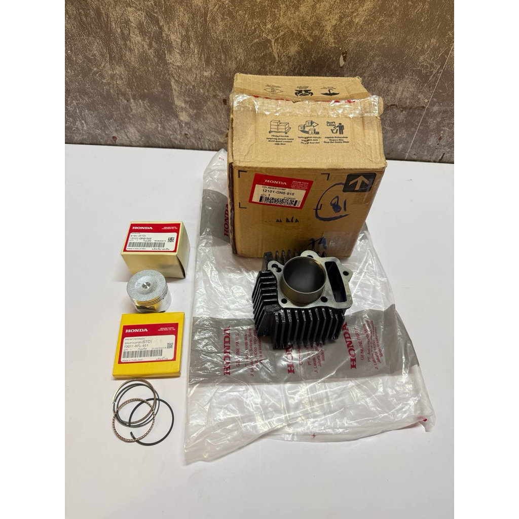 Bộ lòng piston bạc (STD) Dream Thái 100, Wave Thái 100-1997 (12101-GN5-910/ 13101-GN5-505/ 13011-KFL
