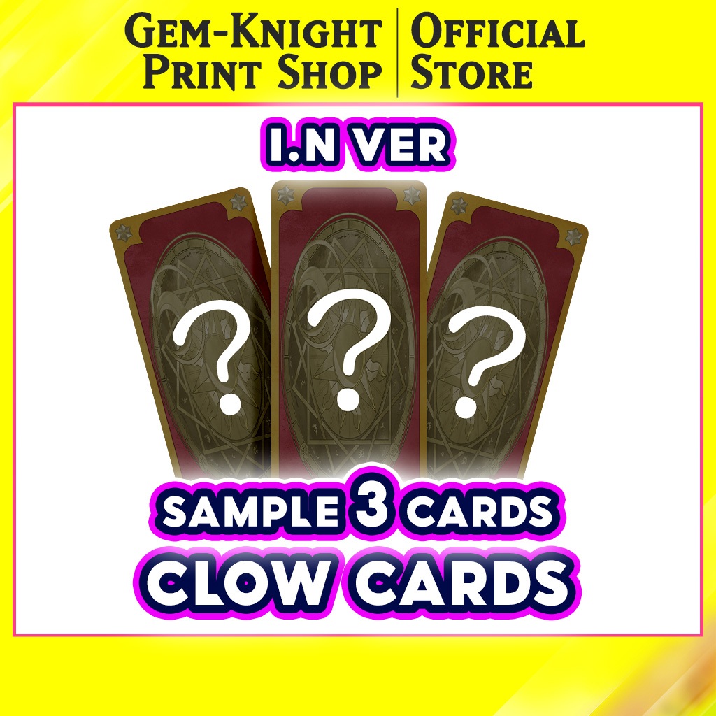 [Bài Clow] Bộ bài Clow Cards I.N Ver - Sample Pack 3 Lá Ngẫu Nhiên | Cardcaptor Sakura Clow Cards