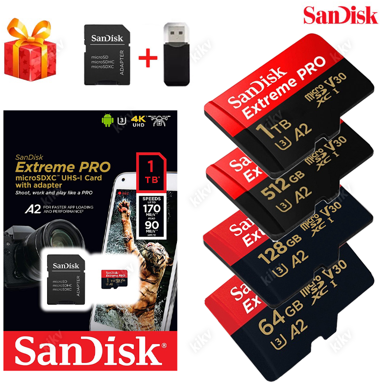 Thẻ nhớ MicroSDXC SanDisk Extreme PRO A2 - 64GB V30 U3 Class 10 UHS-I 170MB/s