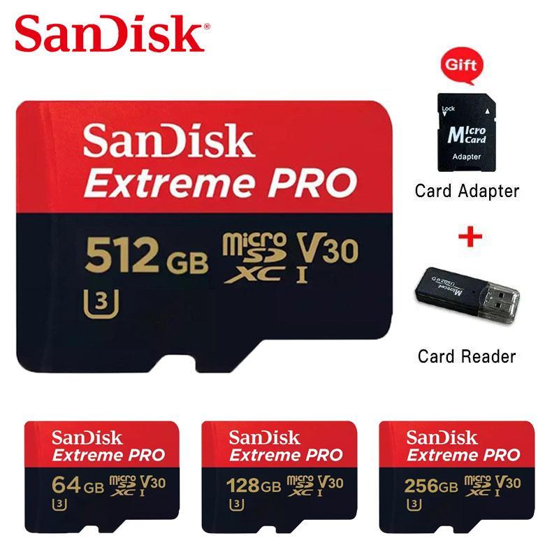 Thẻ nhớ MicroSDXC SanDisk Extreme PRO A2 - 64GB V30 U3 Class 10 UHS-I 170MB/s (CCTV)