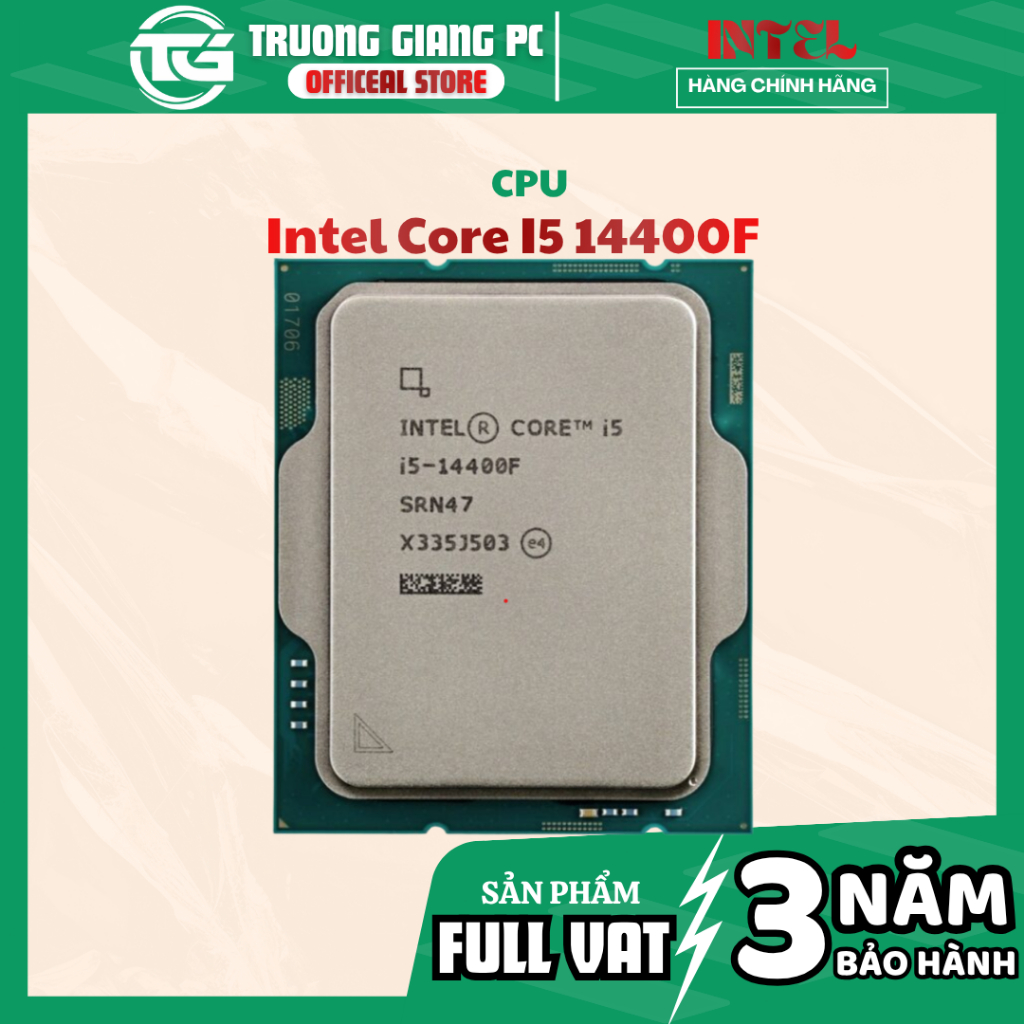 [NEW FULL VAT] CHIP XỬ LÝ CPU INTEL CORE  I5-14400F TRAY - BẢO HÀNH 3 NĂM