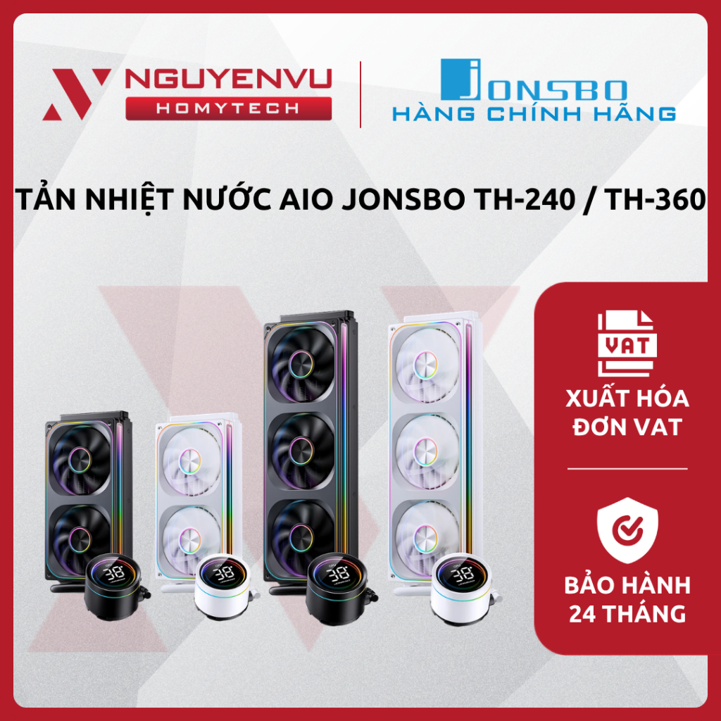 [Full VAT] Tản nhiệt nước AIO Jonsbo TH-240 / TH-360 - LGA1851 - AM5 - ARGB - BH 36 Tháng